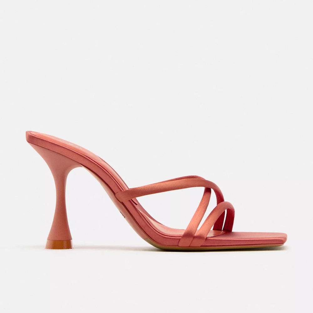 Zara Strappy Coral Heels